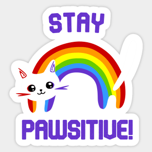 Stay PAWsitive! Motivational Sticker